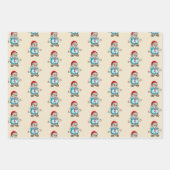 De Kerstman in Sandalen Inpakpapier Vel (Voorkant 2)