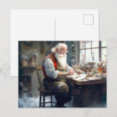De Kerstman in zijn Briefkaart van de Workshop (Voorkant / Achterkant)