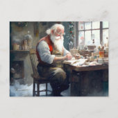 De Kerstman in zijn Briefkaart van de Workshop (Voorkant)