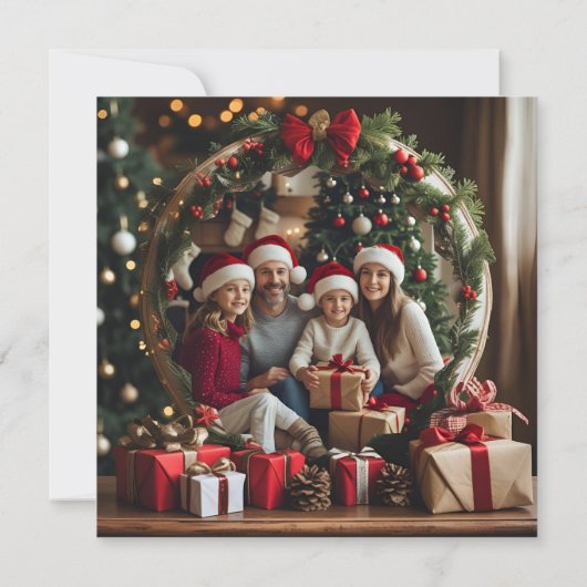 De Kerstman in zijn slee Wenskaart (Achterkant)