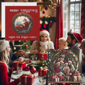 De Kerstman in zijn slee Wenskaart