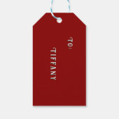 De Kerstman in zijn slee Wenskaart Cadeaulabel (Achterkant)