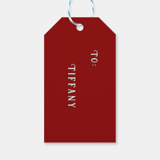 De Kerstman in zijn slee Wenskaart Cadeaulabel (Achterkant)