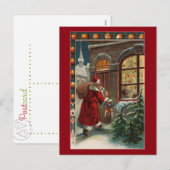 De kerstman is aan het Briefkaart van de deur (Voorkant / Achterkant)