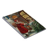 De kerstman is aan het Notitieboek van de deur (Rechterzijde)