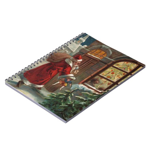 De kerstman is aan het Notitieboek van de deur (Linkerzijde)