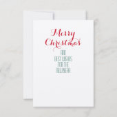 De kerstman is bij de deuruitnodiging kaart (Achterkant)
