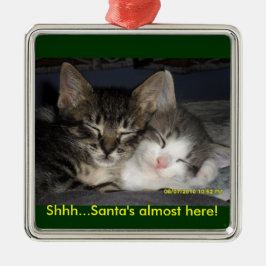 De Kerstman is bijna hier. Metalen Ornament