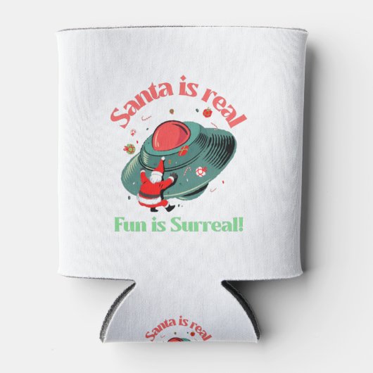 De kerstman is echt een echte vun. blikjeskoeler (Voorkant)
