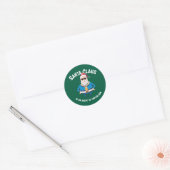 🎅 De Kerstman is een agent van het kapitalisme Ronde Sticker (Envelop)