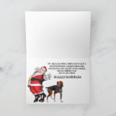 De kerstman is een Hond van Bull terrier Feestdagen Kaart (Binnen)