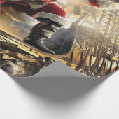 De kerstman is een piraat cadeaupapier (Hoek)