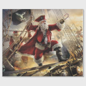 De kerstman is een piraat cadeaupapier (Vlak)