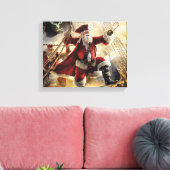 De kerstman is een piraat canvas afdruk (Insitu (Woonkamer))