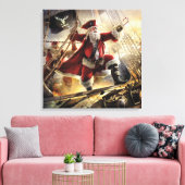De kerstman is een piraat canvas afdruk (Insitu (Woonkamer))