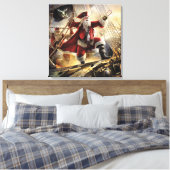 De kerstman is een piraat canvas afdruk (Insitu (Slaapkamer))