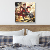 De kerstman is een piraat canvas afdruk (Insitu (Slaapkamer))
