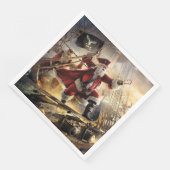 De kerstman is een piraat servet (Hoek)