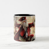 De kerstman is een piraat tweekleurige koffiemok (Center)