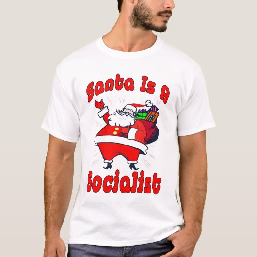 De kerstman is een socialist t-shirt (Voorkant)