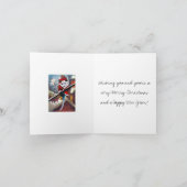 De kerstman is een stelletje feestdagen kaart (Binnen)