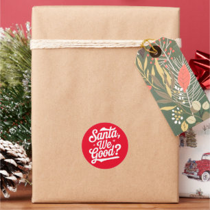 De kerstman is goed? Kerstcadeau voor hem voor haa Ronde Sticker