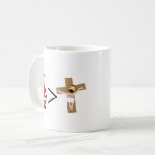 De kerstman is groter dan Jezus Koffiemok (Voorkant links)