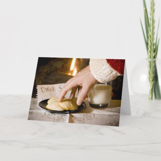 De Kerstman is hier Feestdagen Kaart (Voorkant)