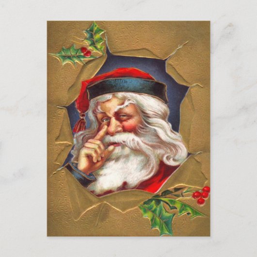 De kerstman is hier! feestdagenkaart (Voorkant)