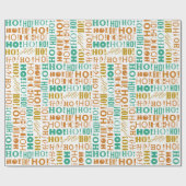 De Kerstman is HO! HO! HO! Kerstvakantie Groeten Cadeaupapier (Vlak)