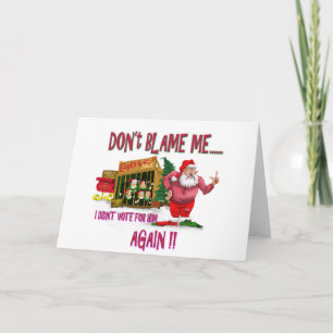 De kerstman is in de verkiezingsgrap 2012 van de feestdagen kaart