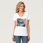 De kerstman is in het roze! t-shirt (Voorkant volledig)