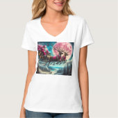 De kerstman is in het roze! t-shirt (Voorkant)