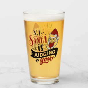 De kerstman is je aan het beoordelen Vreemde ker Glas