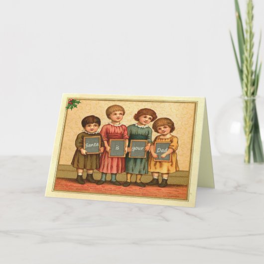 De kerstman is je vader feestdagen kaart (Voorkant)