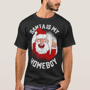 De Kerstman is mijn Homeboy Leuke Kerstmis Liefheb T-shirt