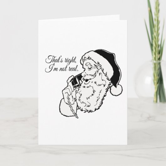 De kerstman is niet echt - .png feestdagen kaart (Voorkant)