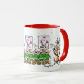 De Kerstman is onze held! Mok (Voorkant rechts)