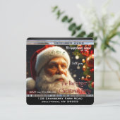 De Kerstman is op weg naar het jaarlijkse kerstfee Kaart (Staand voorkant)