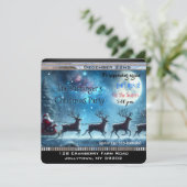 De Kerstman is op weg naar het kerstfeest Kaart (Staand voorkant)