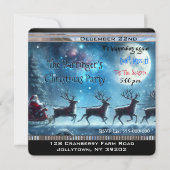 De Kerstman is op weg naar het kerstfeest Kaart (Voorkant)