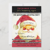 De kerstman is op weg naar het kerstfeest kaart (Voorkant)