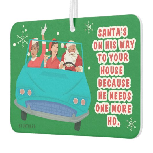 De Kerstman is op weg naar je huis - Grappige Kers Luchtverfrisser (Links)