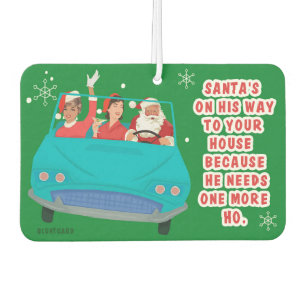 De Kerstman is op weg naar je huis - Grappige Kers Luchtverfrisser