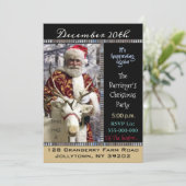 De Kerstman is op zijn Wally Elegant Kerstfeest Kaart (Staand voorkant)