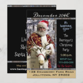 De Kerstman is op zijn Wally Elegant Kerstfeest Kaart (Voorkant / Achterkant)