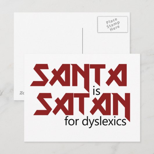 De Kerstman is Satan Feestdagenkaart (Voorkant / Achterkant)