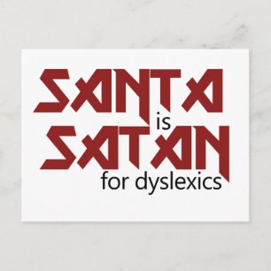 De Kerstman is Satan Feestdagenkaart