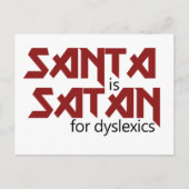 De Kerstman is Satan Feestdagenkaart (Voorkant)