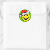 De kerstman... je ruggengraat. en ideeën ronde sticker (Tas)
